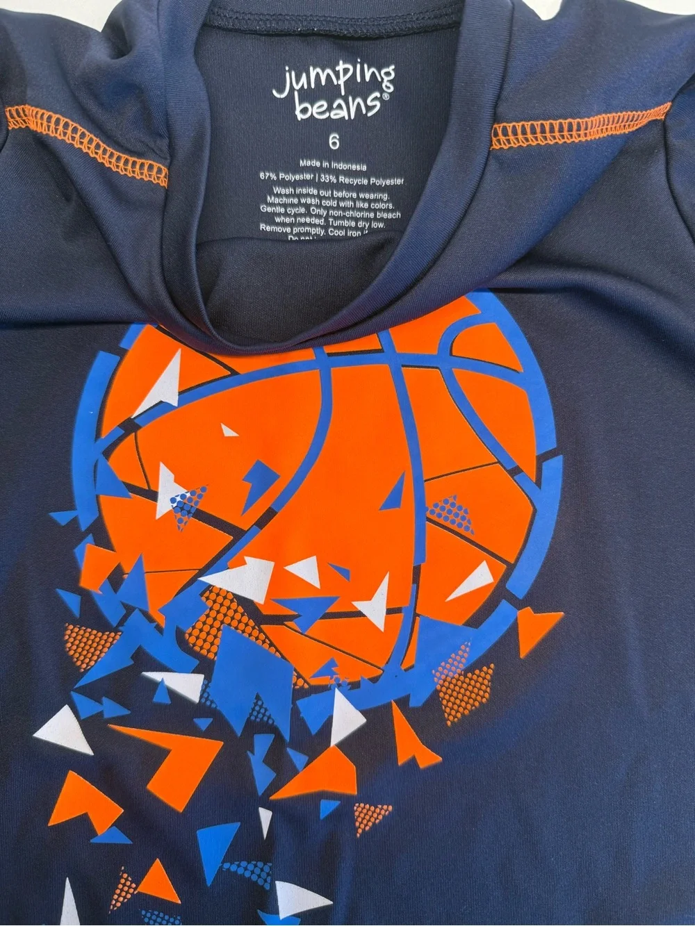 Jumping Beans Boys Size 6 Active Shirt Bundle Hot Wheels Basketball